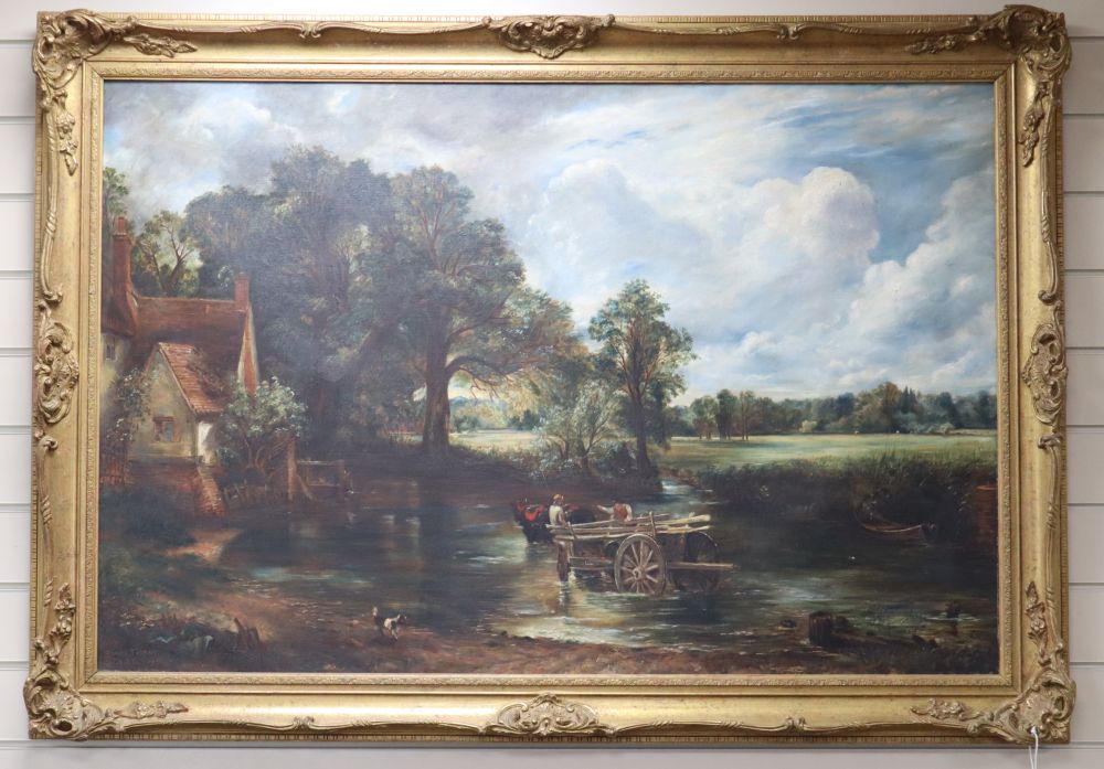 Agnes Tucker after John Constable, The Haywain, signed, inscribed and dated 1905 oil on canvas, 74.5cm x 113cm